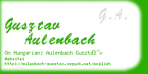 gusztav aulenbach business card